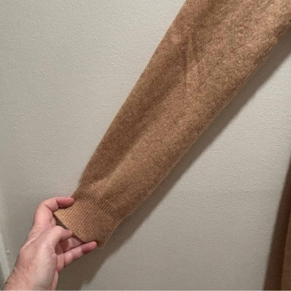 Magaschoni Cashmere Tan Long Cardigan Sweater - Medium - Picture 7 of 11